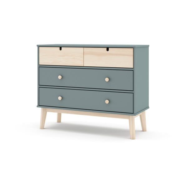 Dječja komoda prljavo zelena 100x81x40 cm Estefania – Marckeric-image-4