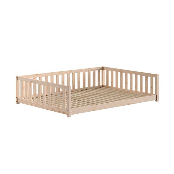 Dječji krevet od masivnog bora s podnicom 140x200 cm u prirodnoj boji Dallas – Vipack-image-2