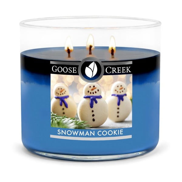 Mirisna svijeća u staklenoj posudi Goose Creek Snowman Cookie, 35 sati gorenja