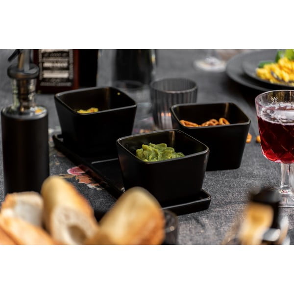 Mat crne keramičke posude za posluživanje u setu 3 kom Snack & Dip – Wenko-image-4