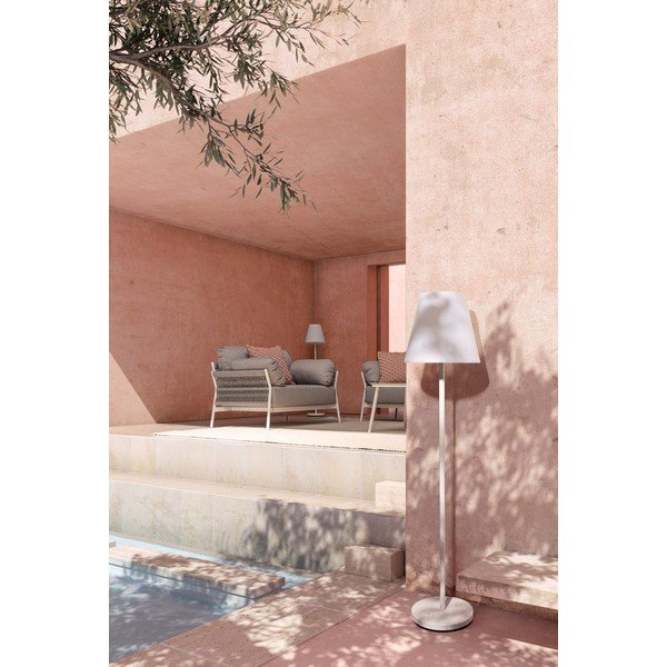 Bijela LED stojeća svjetiljka s daljinskim upravljačem/sa zvučnikom (visina 150 cm) Solar – Bizzotto-image-2