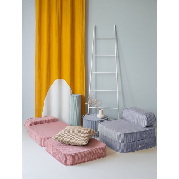 Plava dječja fotelja od samta Flip – Wigiwama-image-1