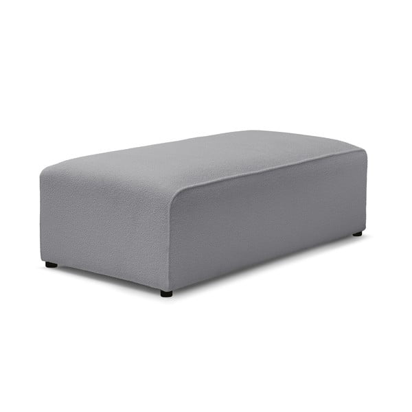 Svijetlo sivi modularni tabure od bouclé tkanine Megeve – Bobochic Paris
