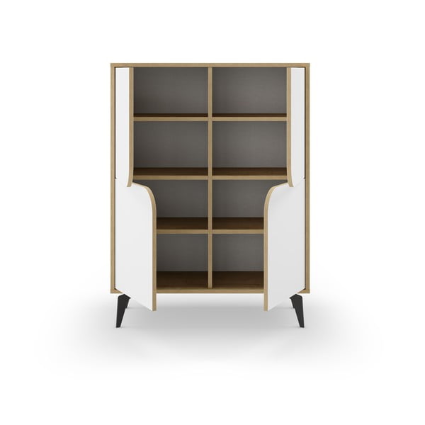 Bijeli/u prirodnoj boji ormarić u dekoru hrasta 90x120 cm Nola – Marckeric-image-4