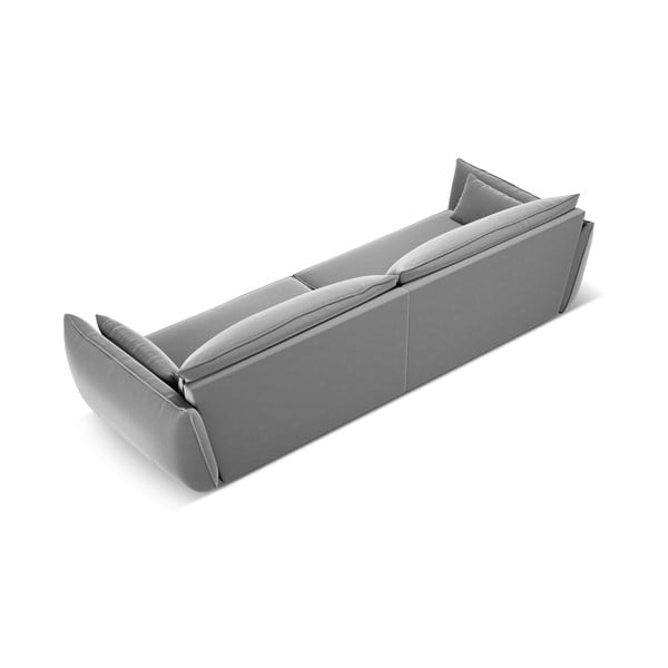 Svijetlo siva baršunasta sofa 248 cm Vanda – Mazzini Sofas-image-3