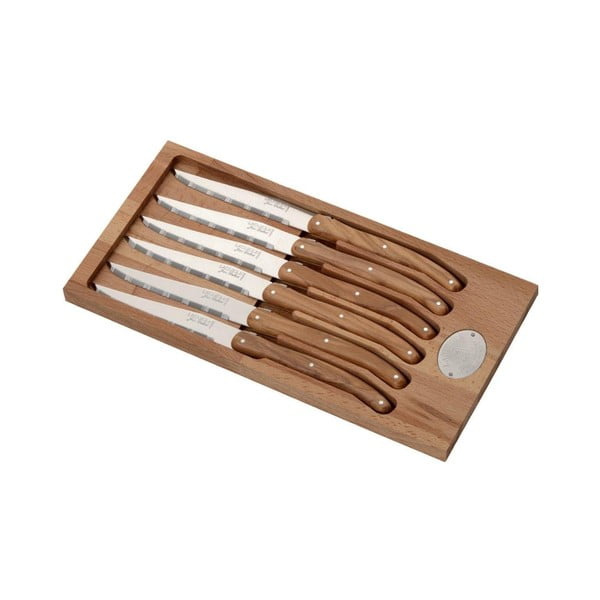 Set od 6 noževa od nehrđajućeg čelika u kutiji za pohranu Jean Dubost