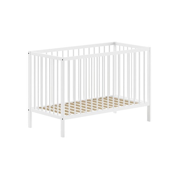 Bijeli dječji krevet od masivnog bora 60x120 cm DINO – Vipack