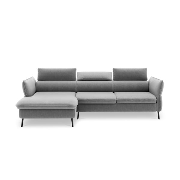 Svijetlo sivi kauč na razvlačenje sa prostorom za odlaganje Milo Casa Dario, lijevi kut