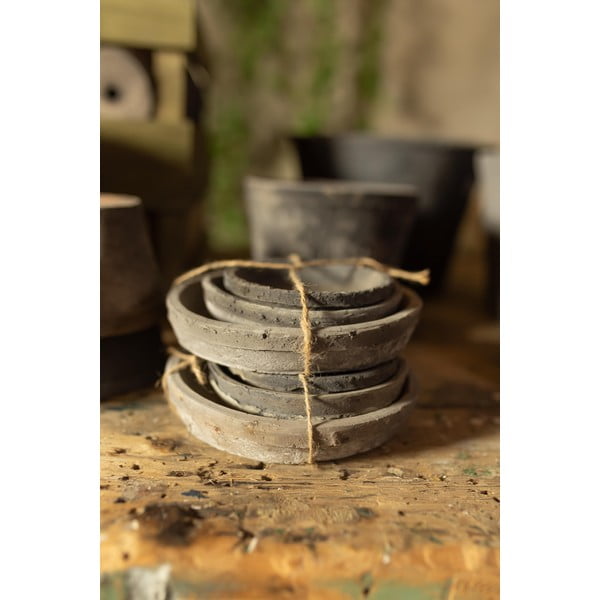 Set od 3 zdjele ispod saksije od terakote Esschert Design-image-3