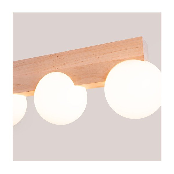 Bijela/u prirodnoj boji stropna svjetiljka sa staklenim sjenilom ø 12 cm Solum – Sollux-image-3