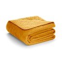 Žuti  prošiven prekrivač od samta 240x260 cm Laila – Restilo
