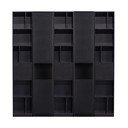 Crna modularna biblioteka od masivnog bora 200x210 cm Finca – WOOOD