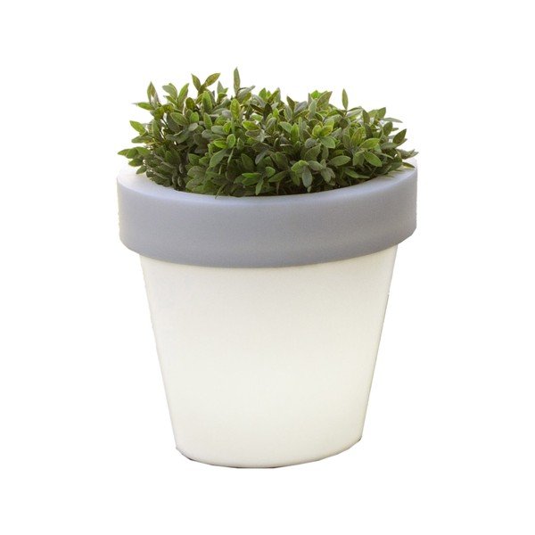 Bijela saksija s pozadinskim osvjetljenjem Tomasucci Classic, ⌀ 45 cm-image-3