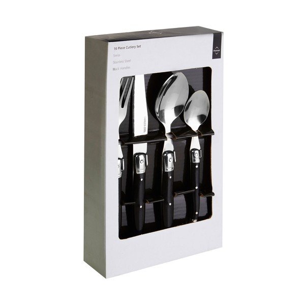 Crni pribor 16 kom od nehrđajućeg čelika Swiss – Premier Housewares-image-1