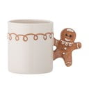 Krem šalica s božićnim motivom od kamenine 350 ml Ginnie – Bloomingville