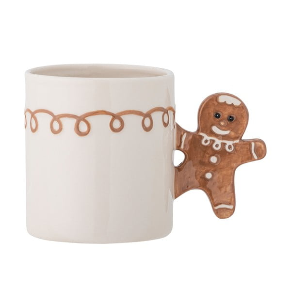 Krem šalica s božićnim motivom od kamenine 350 ml Ginnie – Bloomingville