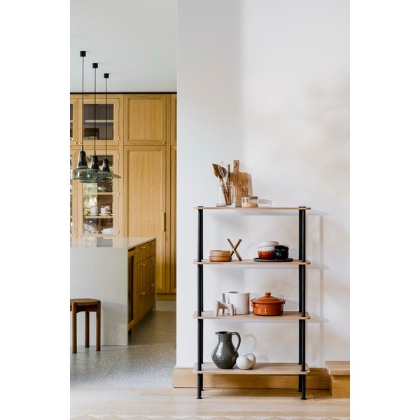 Regal u dekoru hrasta u prirodnoj boji 80x127x35 cm Teidi – noo.ma-image-1