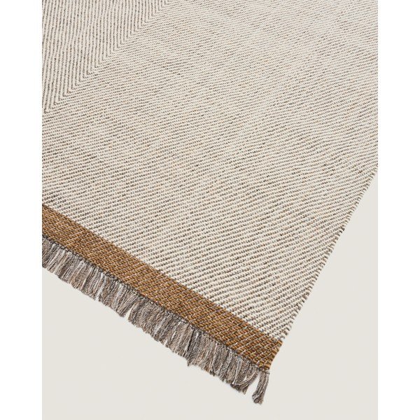 Krem ručno rađen vunen tepih 200x300 cm Brina – Kave Home-image-4