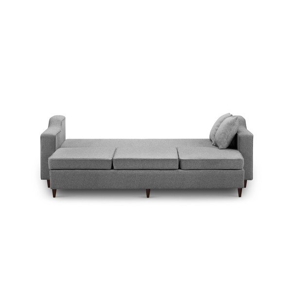 Tamno sivi trosjed na razvlačenje s prostorom za odlaganje Mazzini Sofas Narcisse-image-1
