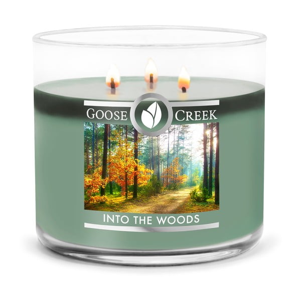Mirisna svijeća u staklenoj posudi Goose Creek Into the Woods, 35 sati gorenja