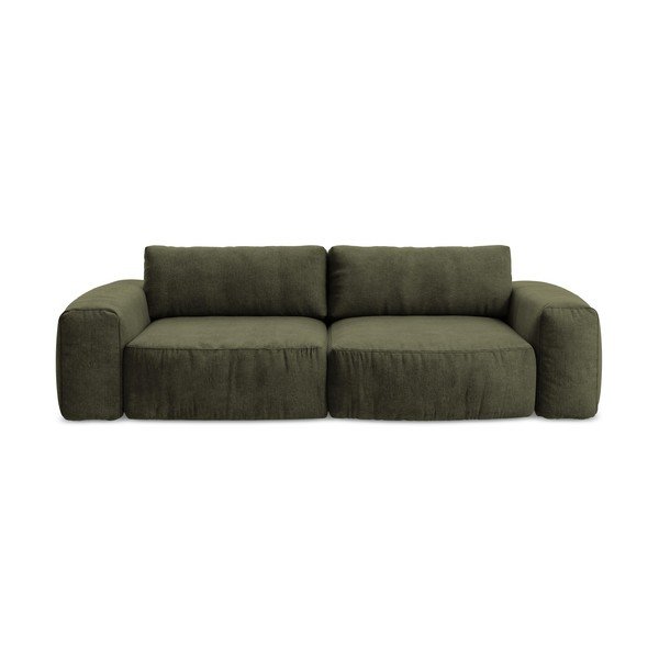 Zelena sklopiva sofa od šenila 275 cm Kuki – Makamii