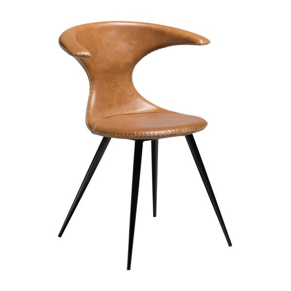Svijetlosmeđa kožna stolica DAN-FORM Denmark Flair