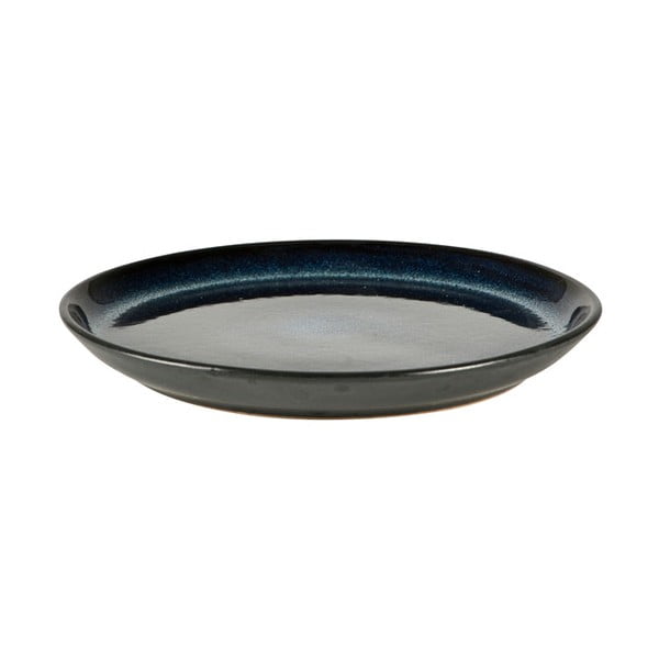 Crni/plavi desertni tanjur od kamenine ø 17 cm Gastro Dark Blue/Black – Bitz-image-2