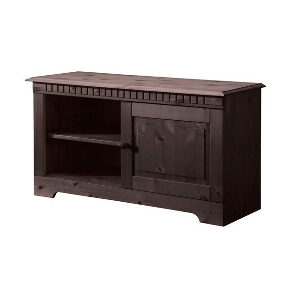 Smeđa niska komoda od masivnog bora 50x35 cm Cubrix – Støraa