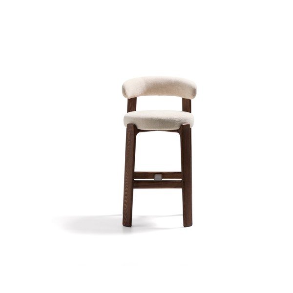 Bež/u tamnoj prirodnoj boji barska stolica od čvrste jeseni (visine sjedala 75 cm) Granite – Kave Home-image-2