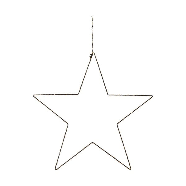 Crni božićni viseći svjetleći ukras Markslöjd Alpha Star, visine 30 cm