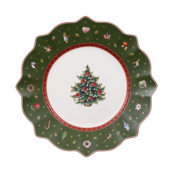 Zeleni porculanski tanjur s božićnim motivom Villeroy & Boch, ø 24 cm