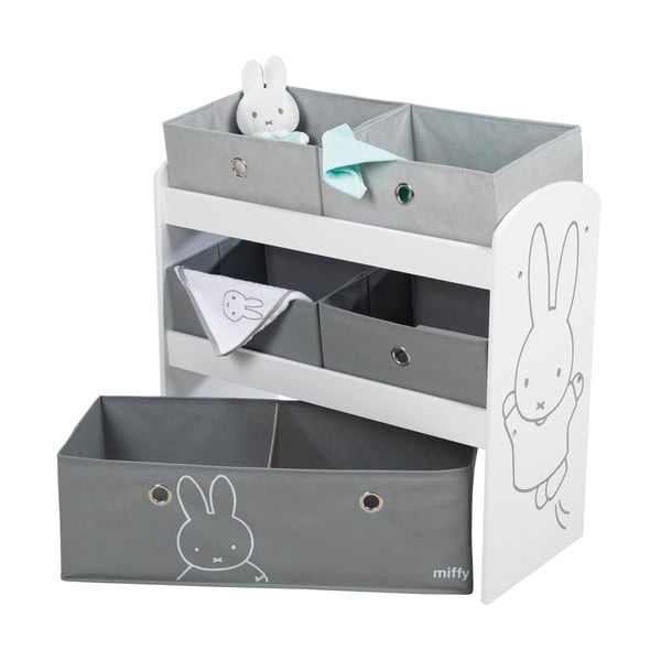 Bijeli/sivi organizator za dječje igračke 63,5x29,5x60 cm Miffy – Roba-image-4
