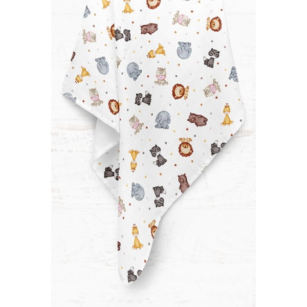 Bijela deka za bebe od muslina 75x100 cm Zoo – Mijolnir-image-2
