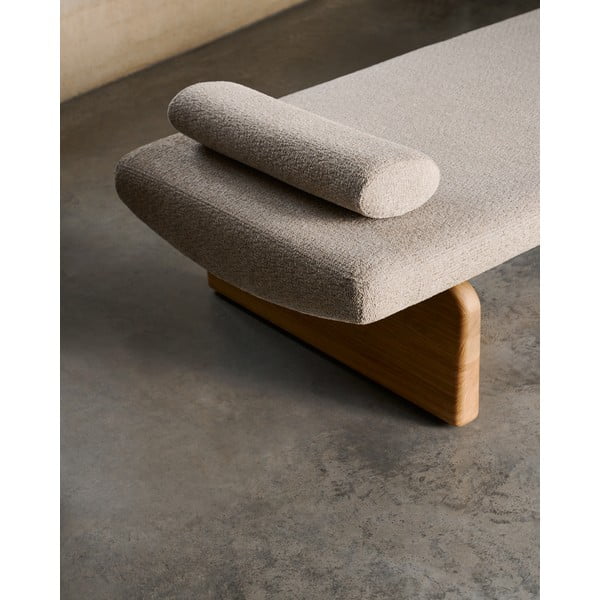 Bež/u prirodnoj boji ležaljka od šenila (promjenjiva) Topaz – Kave Home-image-4