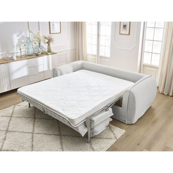 Svijetlo siva sofa za spavanje/sklopiva 236 cm Archimede – Bobochic Paris-image-1