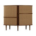 Smeđi/svjetlo smeđi ormarić u dekoru hrasta s kliznim vratima 120x100x50 cm Audacious – UMAGE