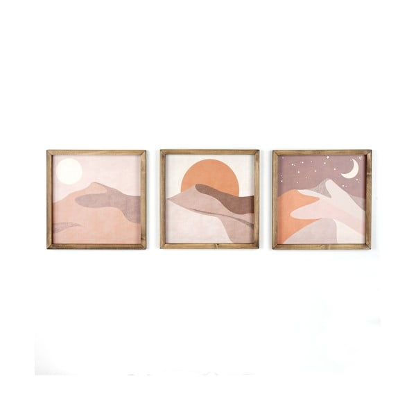 Set od 3 slike Kate Louise Desert, 33 x 33 cm