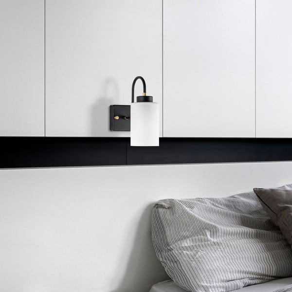 Crno-bijela zidna lampa ø 10 cm Duzsuz – Opviq lights-image-1