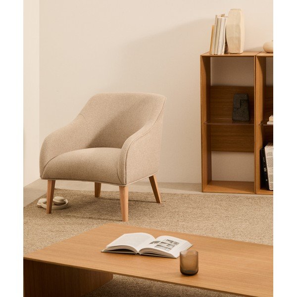 Bež fotelja Bobly – Kave Home-image-1