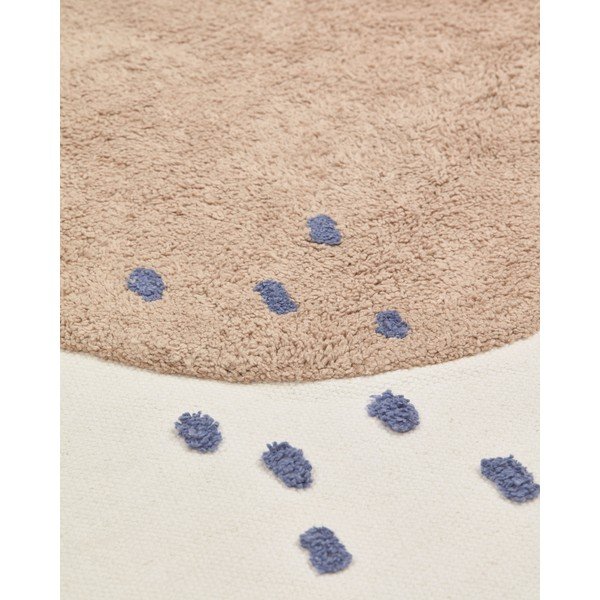 Pamučan dječji tepih boje slonovače ø120 cm Tamya – Kave Home-image-2