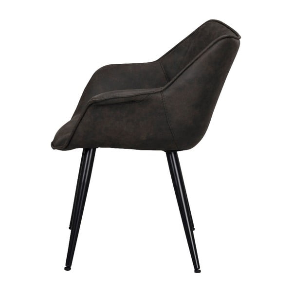 Crna stolica s crnim metalnom bazom Rowico Echo-image-2