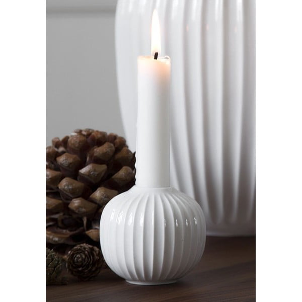 Bijeli porculanski svijećnjak Kähler Design Hammershoi, ⌀ 7,5 cm-image-2