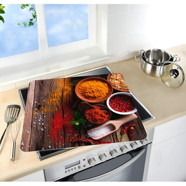 Staklena zaštita za kuhinjski zid iza štednjaka Wenkoo Spice, 50 x 56 cm-image-2
