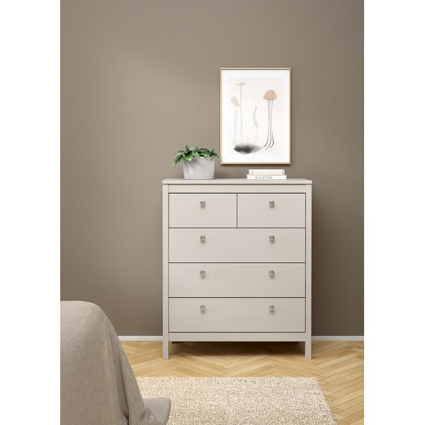 Sivo-bež komoda 82x99x38 cm Madrid – Tvilum-image-3