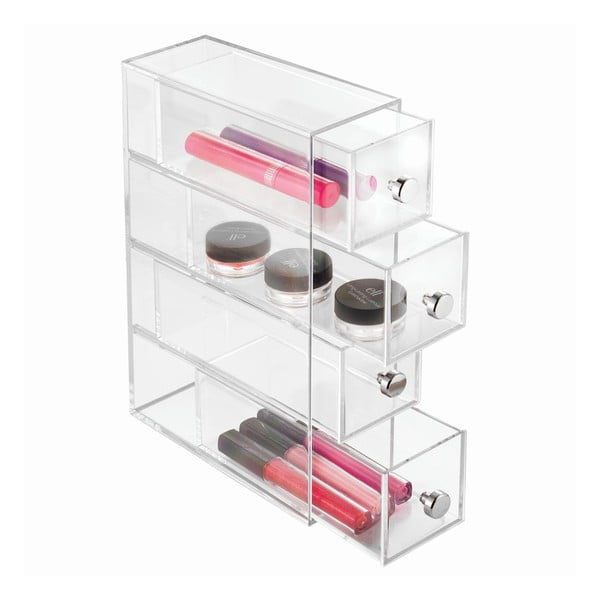 Prozirna kutija za odlaganje s četiri ladice iDesign Tower-image-2