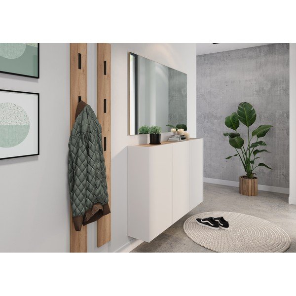 Krem ormarić u dekoru hrasta 138x87x25 cm Libbiano – Germania-image-1