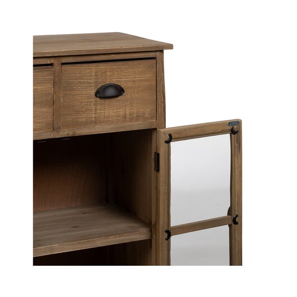 Vitrina od masivne jele u prirodnoj boji 64x92,5 cm – Ixia-image-4