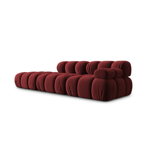 Crvena baršunasta sofa 282 cm Bellis – Micadoni Home-image-3