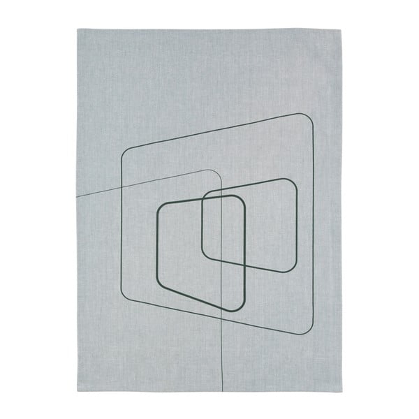 Svijetlo sivi kuhinjski ručnik Zone Squares, 70 x 50 cm