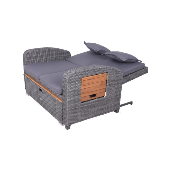 Siva vrtna sofa od umjetnog ratana Bari – Garden Pleasure-image-4